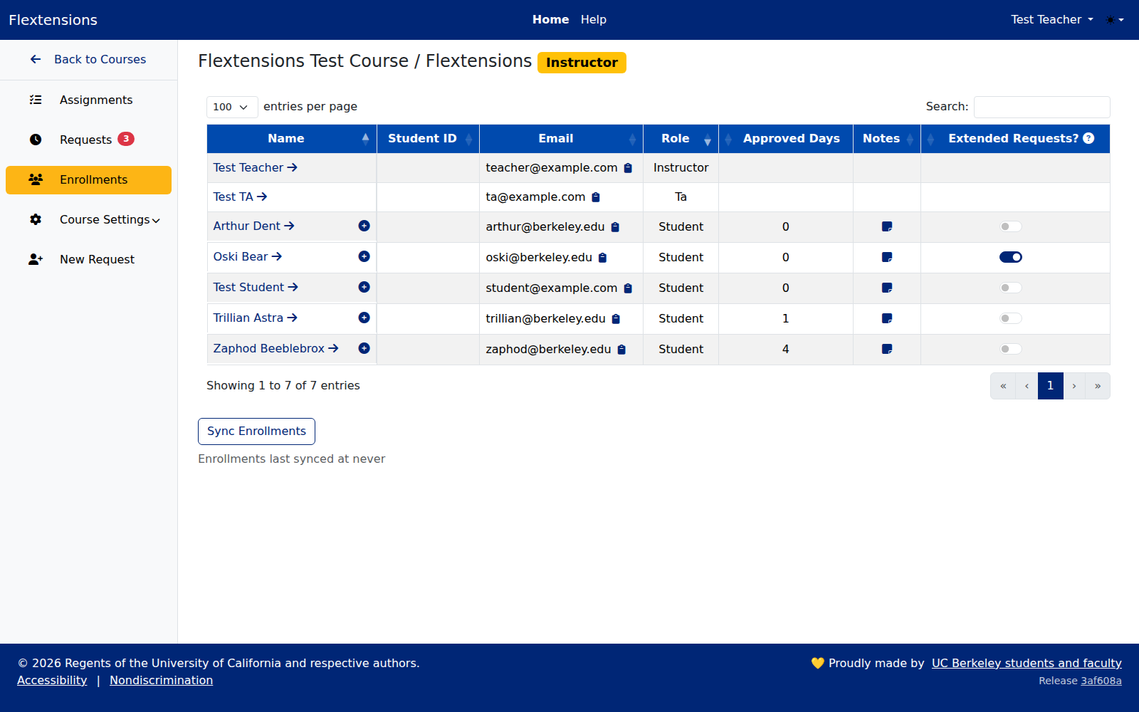 Enrollments