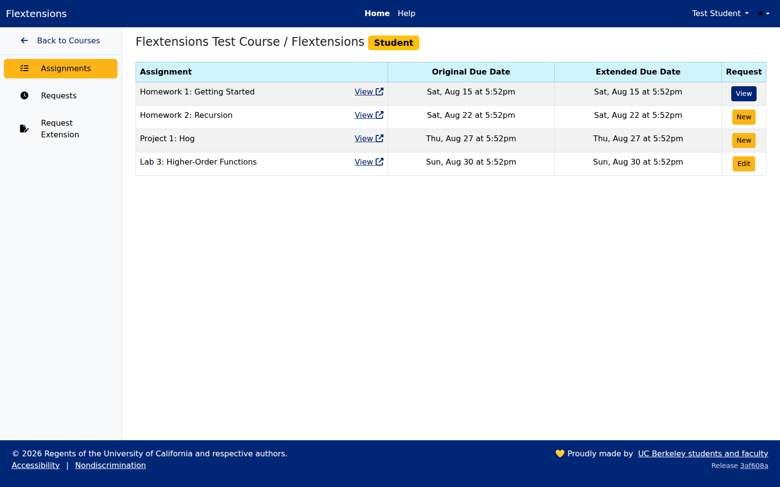 Student Course Assignments