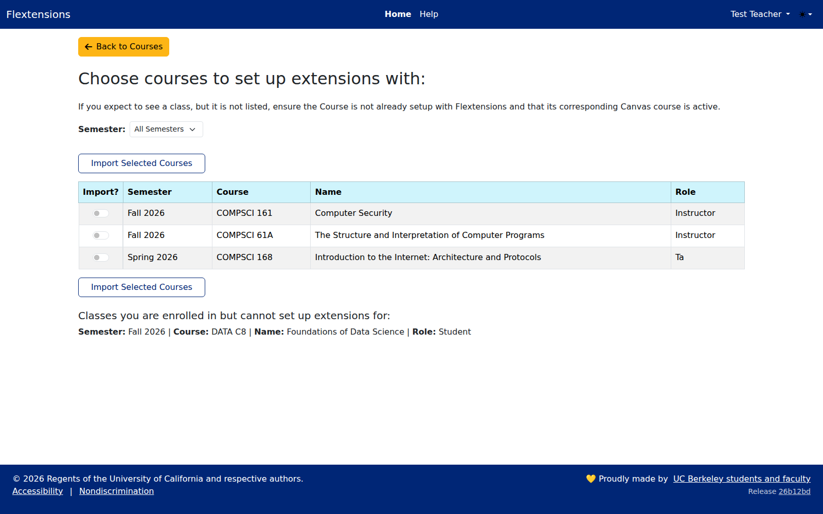 Import Courses